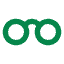 Green glasses icon